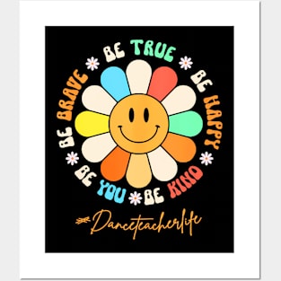 Smiling Happy Face Groovy Daisy Dance Teacher Life Posters and Art